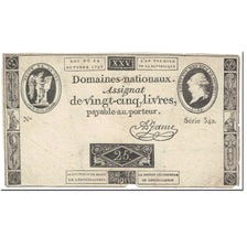 France, 25 Livres, 1792, A.Jame, 1792-10-24, TB, KM:A67, Lafaurie:162