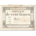 France, 100 Francs, 1795, Vorgier, 18 Nivose An III (7.1.1795)., TB, KM:A78