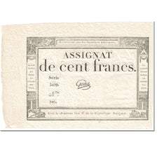 France, 100 Francs, 1795, Godet, 18 Nivose An III (7.1.1795)., AU(55-58)