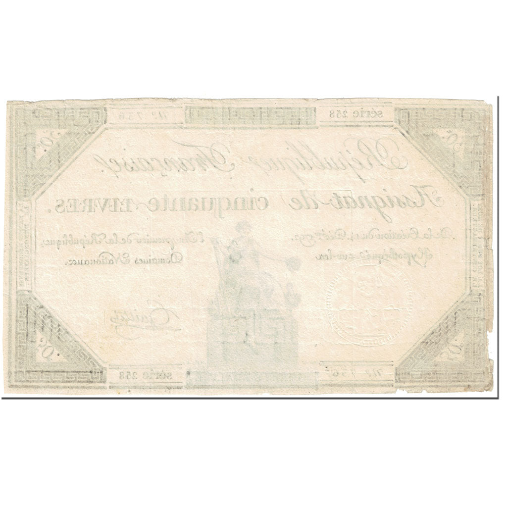 Frankreich, 50 Livres, 1792, Gaillet, 1792-12-14, S+, KM:A72, Lafaurie:164