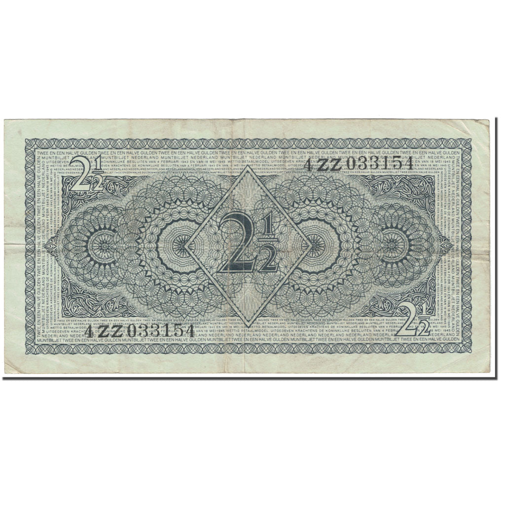 Banknote, Netherlands, 2 1/2 Gulden, 1949, 1949-08-08, KM:73, EF(40-45)