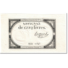França, 5 Livres, 1793, Loquet, 10 brumaire de l'an 2 - (31 octobre 1793)