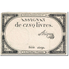 Francja, 5 Livres, 1793, Ariquey, 10 brumaire de l'an 2 - (31 octobre 1793)