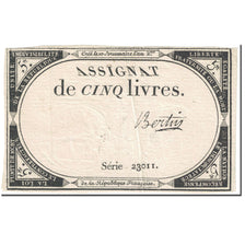 França, 5 Livres, 1793, Bertin, 10 brumaire de l'an 2 - (31 octobre 1793)