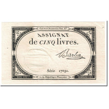 France, 5 Livres, 1793, Barba, 10 brumaire de l'an 2 - (31 octobre 1793), SUP
