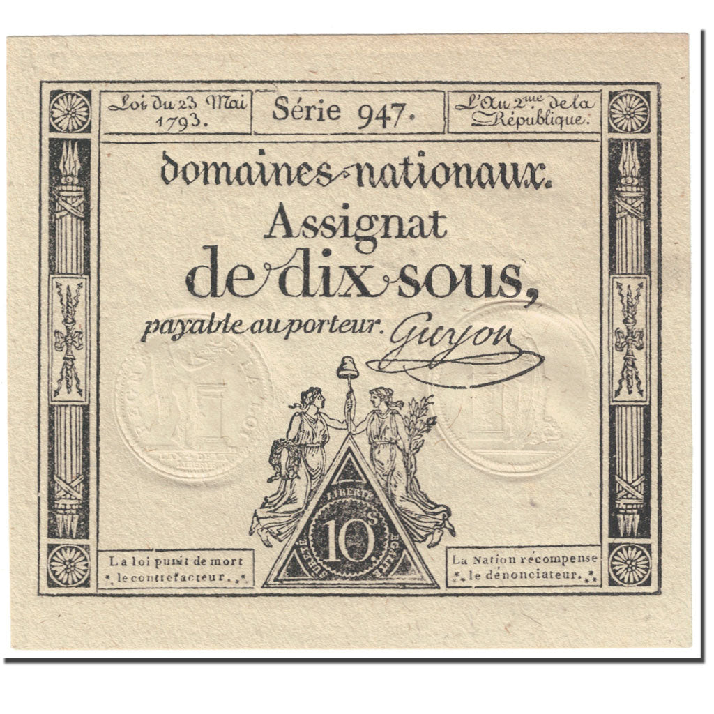 France, 10 Sous, 1793, Guyon, L'an 2ème de la République - (23 mai 1793), SPL