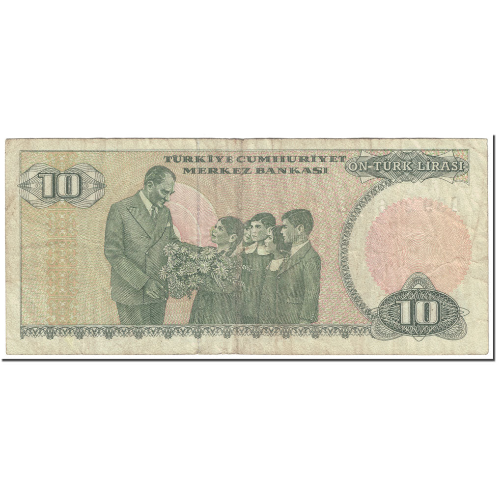 Banknote, Turkey, 10 Lira, 1979, Old Date 1970-10-14, KM:192, VF(20-25)