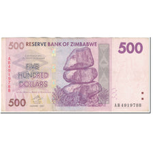 Banknote, Zimbabwe, 500 Dollars, 2008, 2008 (Old date 2007), KM:70, VF(20-25)