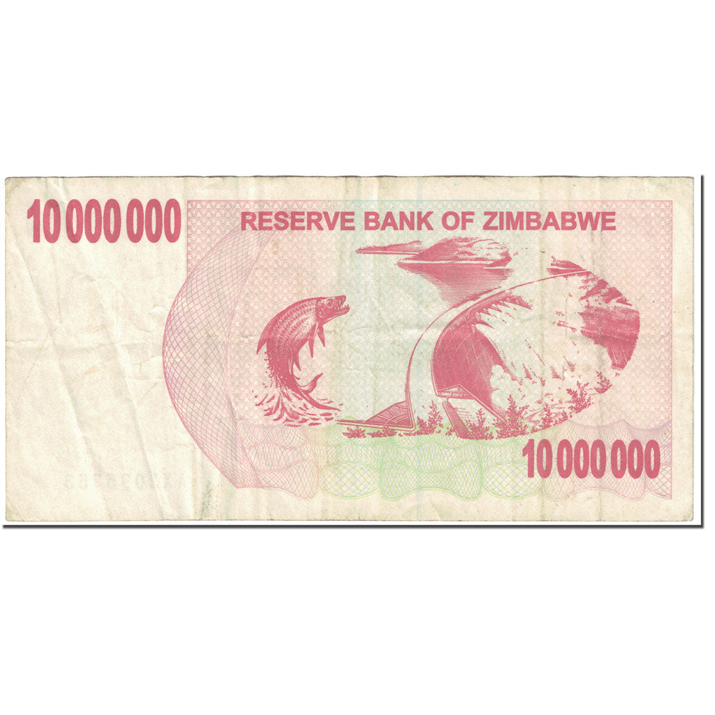 Banknote, Zimbabwe, 10 Million Dollars, 2008, 2008-01-01, KM:55a, VF(20-25)