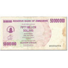 Banknote, Zimbabwe, 50 Million Dollars, 2008, 2008-04-02, KM:57, VF(20-25)