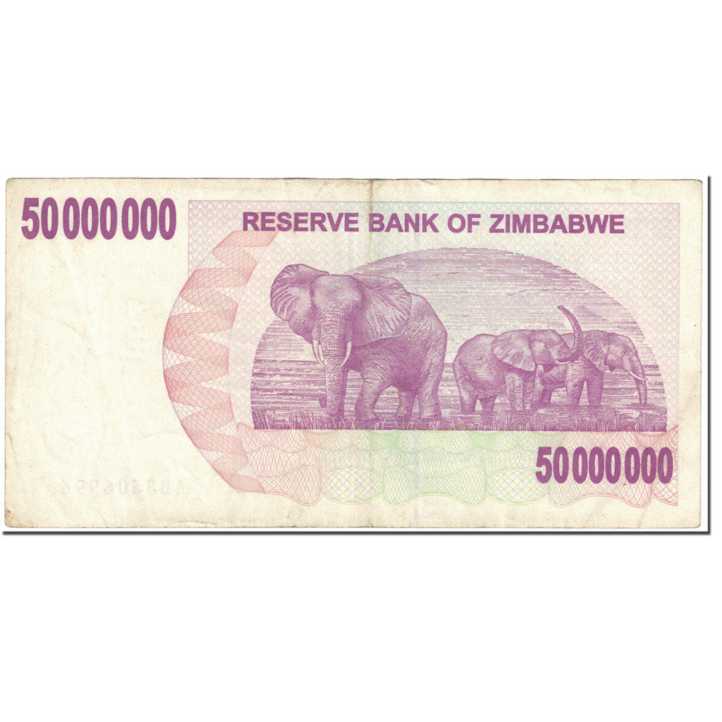 Banknote, Zimbabwe, 50 Million Dollars, 2008, 2008-04-02, KM:57, VF(20-25)
