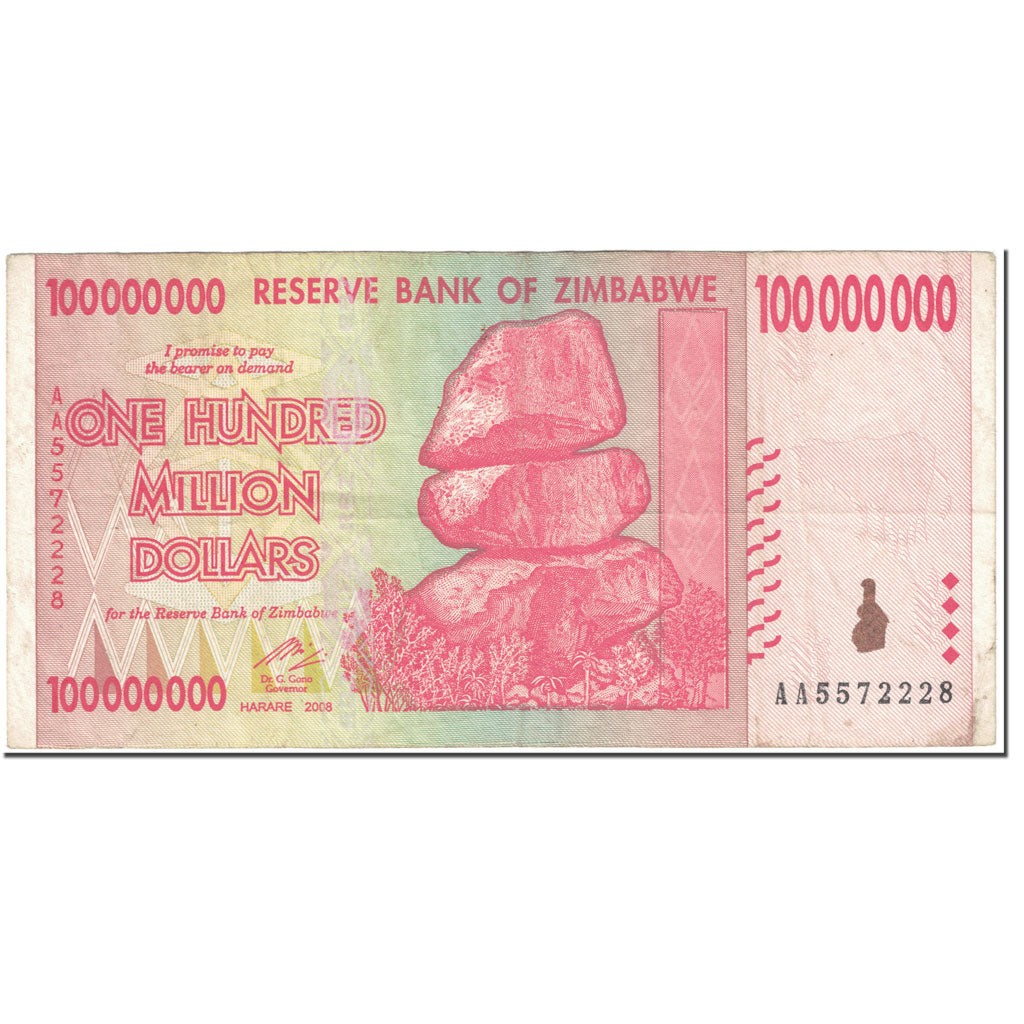 Banknote, Zimbabwe, 100 Million Dollars, 2008, 2008-12-03, KM:80, VF(20-25)