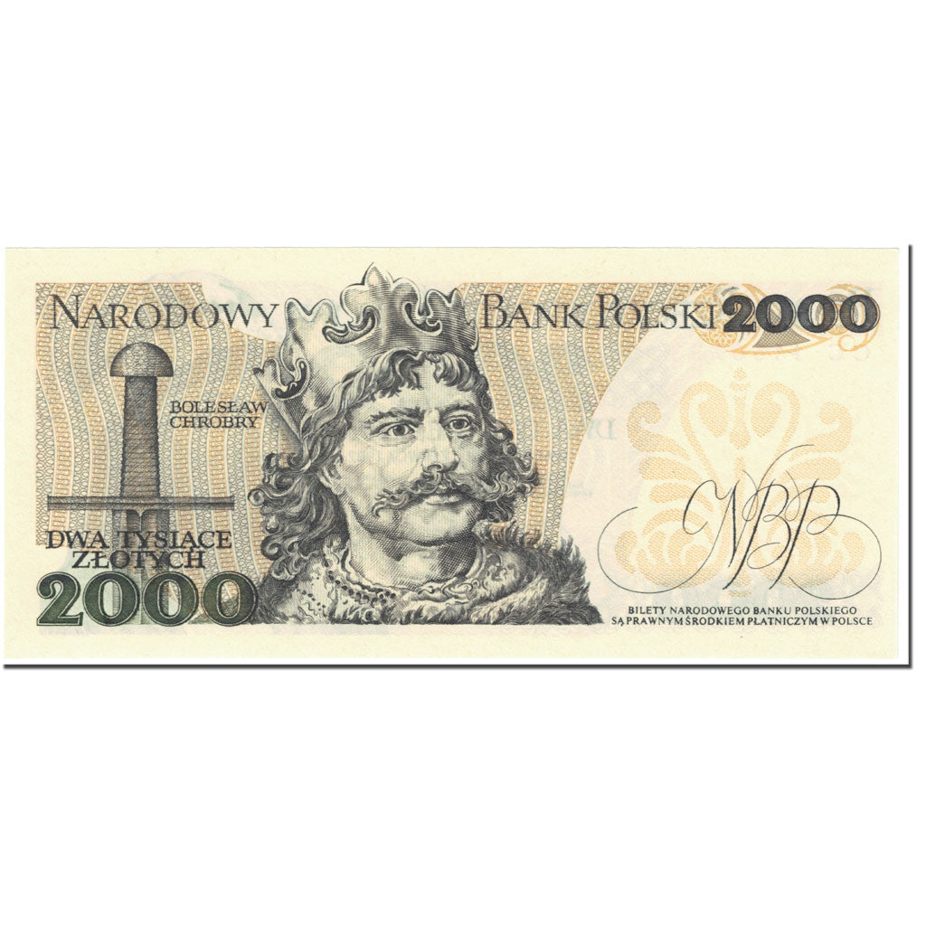 Banknote, Poland, 2000 Zlotych, 1982, 1986-06-01, KM:147c, UNC(65-70)