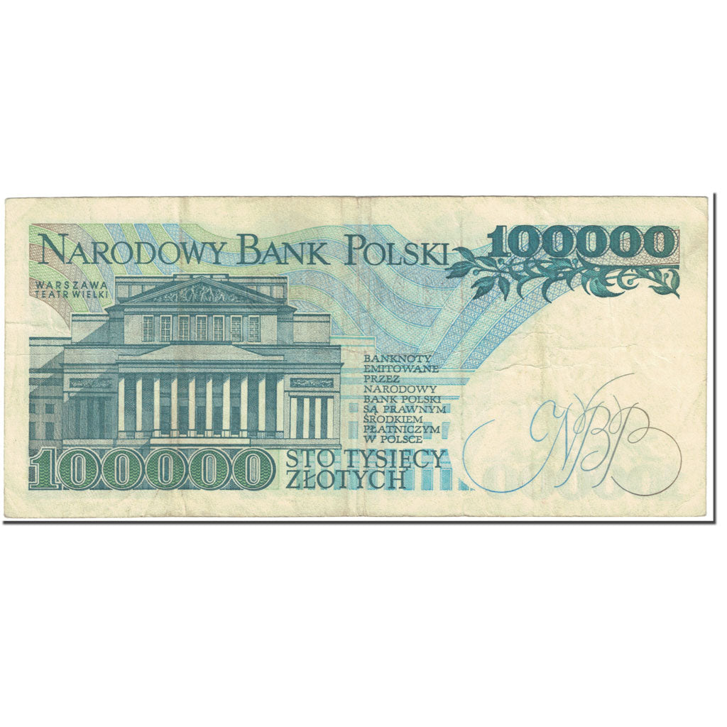 Banknote, Poland, 100,000 Zlotych, 1990, 1990-02-01, KM:154a, VF(20-25)