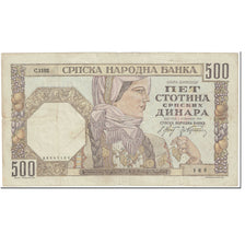 Banknote, Serbia, 500 Dinara, 1941, 1941-11-01, KM:27b, VF(20-25)