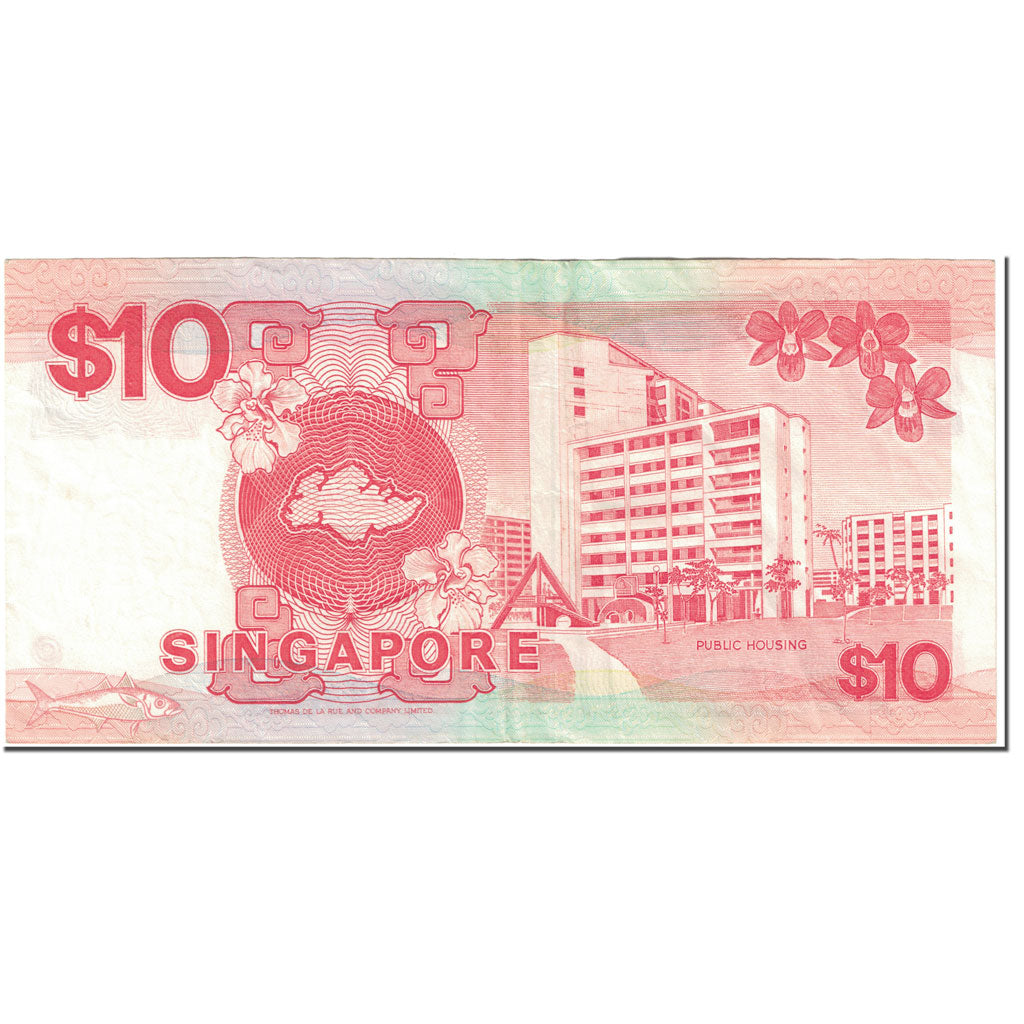 Banknote, Singapore, 10 Dollars, 1988, Undated (1988), KM:20, EF(40-45)