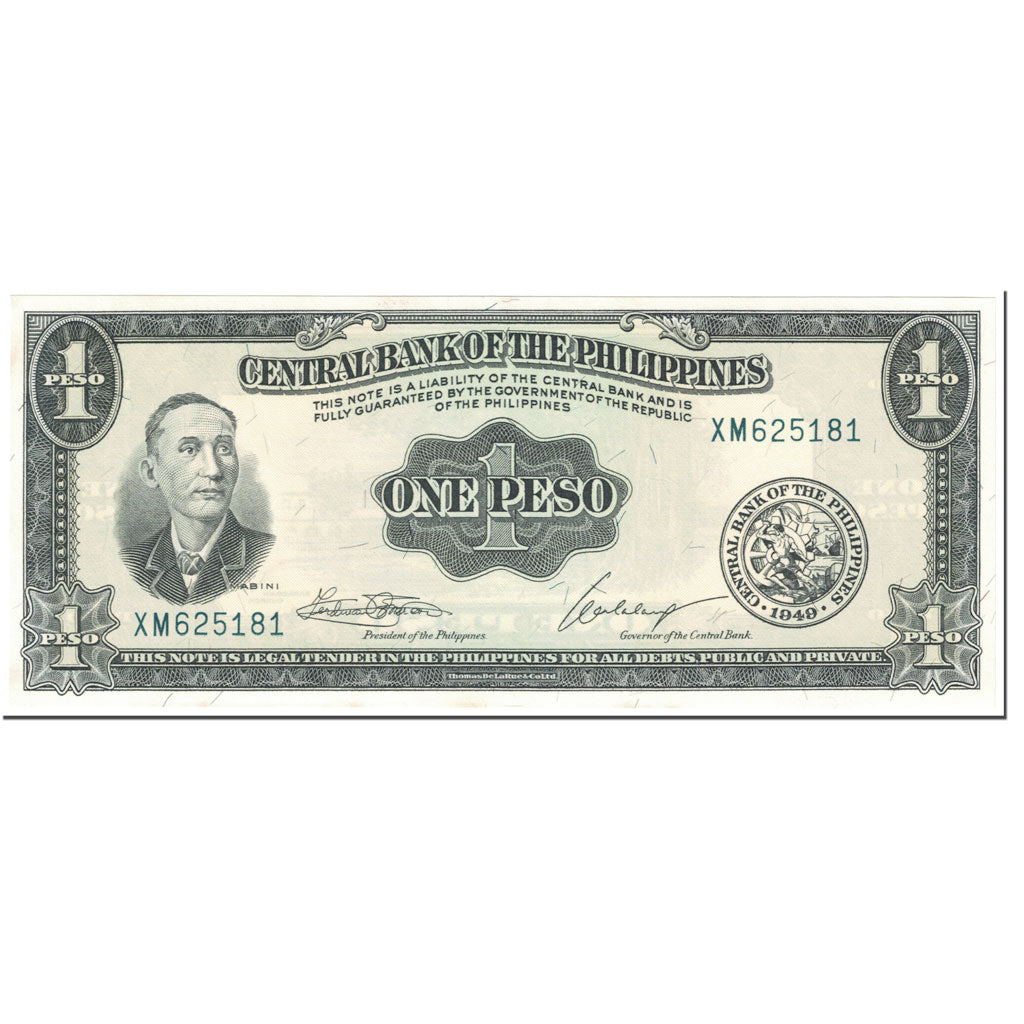 Banknote, Philippines, 1 Peso, 1949, Undated (1949), KM:133h, UNC(63)