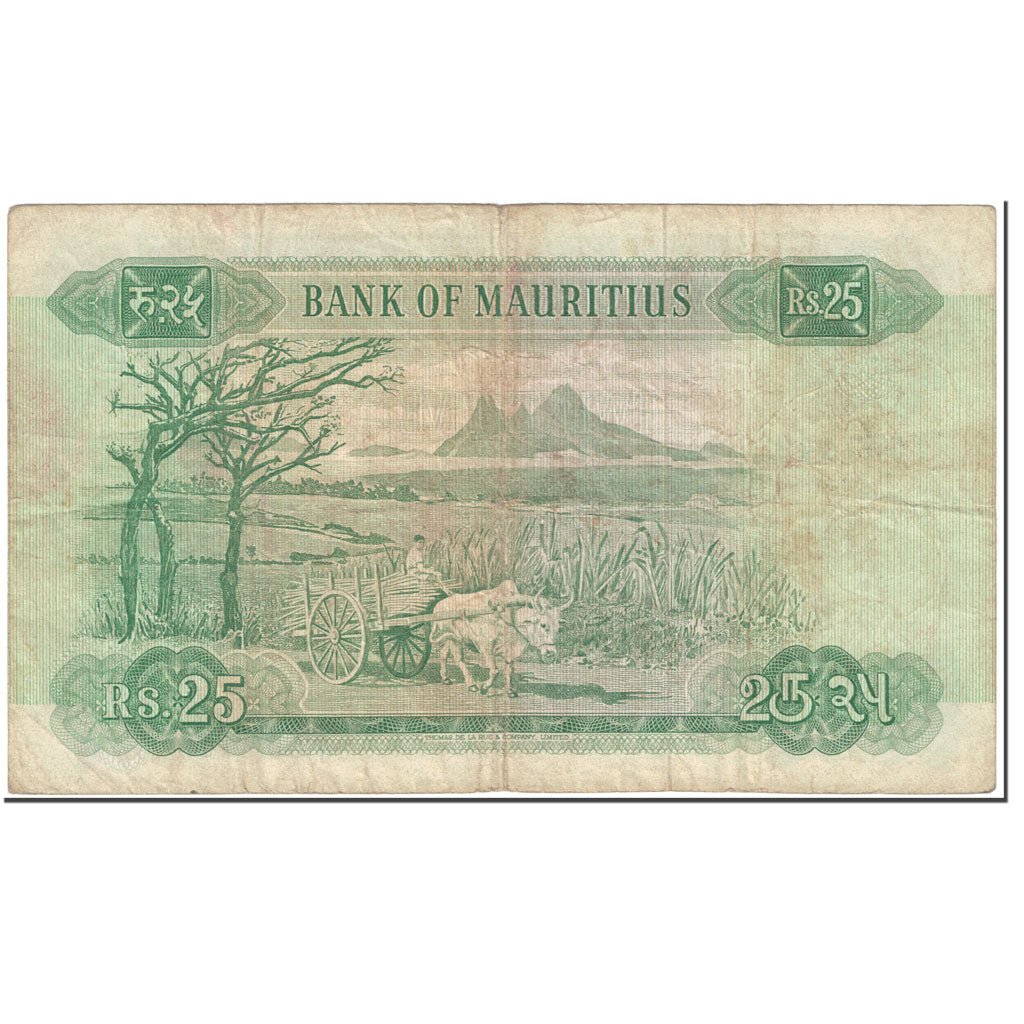 Banknote, Mauritius, 25 Rupees, 1967, Undated (1967), KM:32a, VF(20-25)