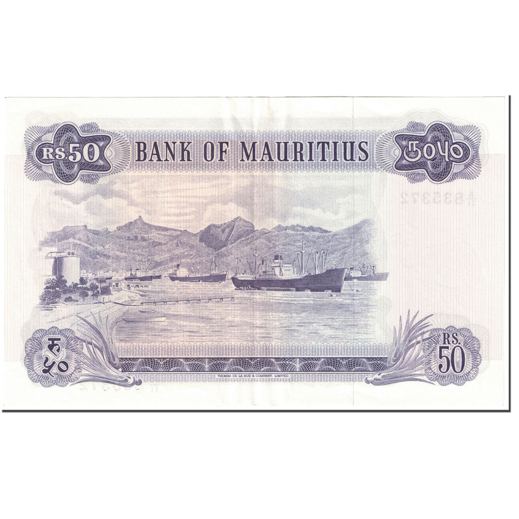Banknote, Mauritius, 50 Rupees, 1967, Undated (1967), KM:33c, EF(40-45)