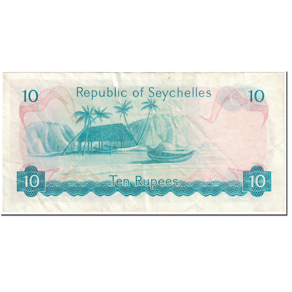 Banknote, Seychelles, 10 Rupees, 1976, Undated (1976), KM:19a, EF(40-45)