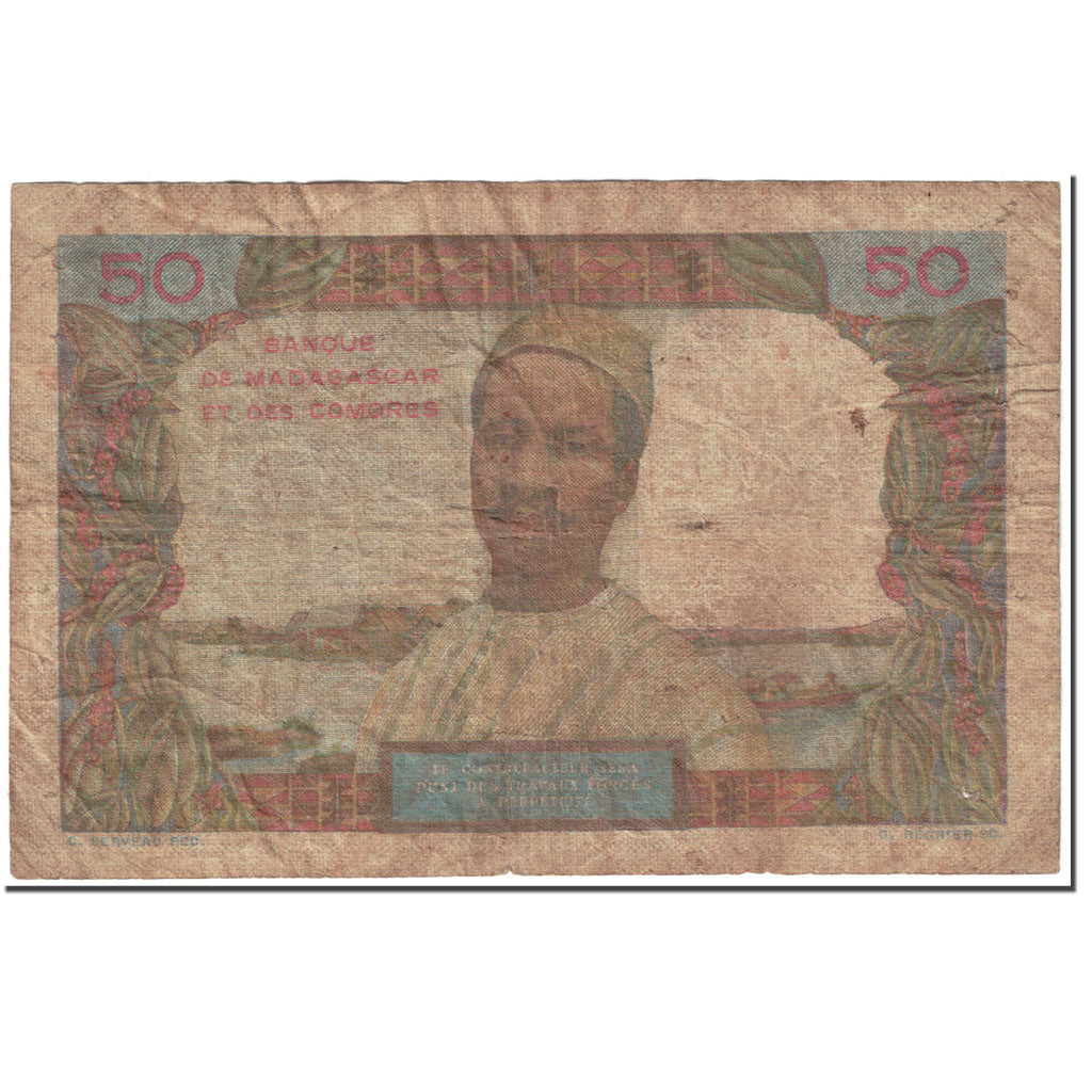 Banknote, Comoros, 50 Francs, 1963, Undated (1963), KM:2b, VF(20-25)