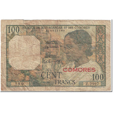 Banknote, Comoros, 100 Francs, 1963, Undated (1963), KM:3b, VG(8-10)