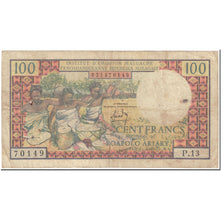 Banknote, Madagascar, 100 Francs =  20 Ariary, 1966, Undated (1966), KM:57a