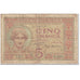 Banknote, Madagascar, 5 Francs, 1937, Undated (1937), KM:35, VF(20-25)