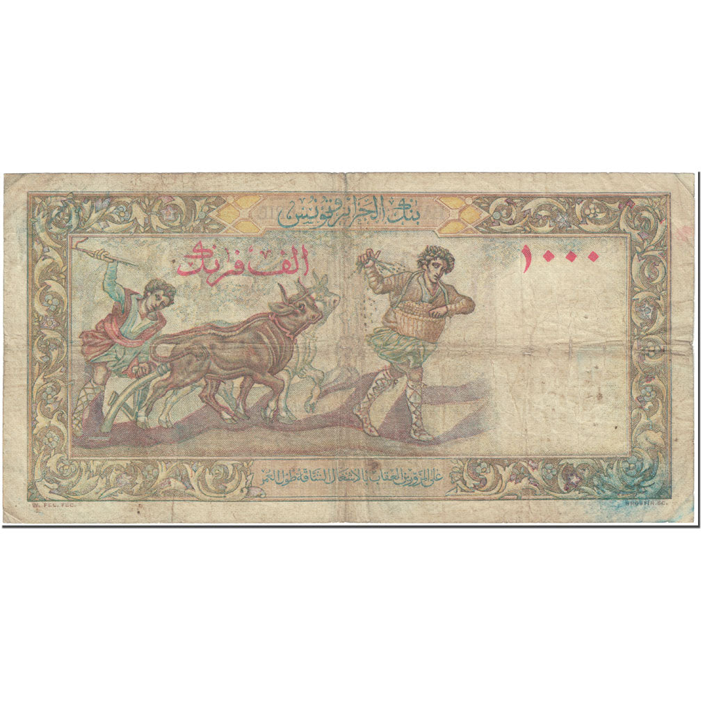 Banknote, Algeria, 1000 Francs, 1958, 1958-03-13, KM:107b, VG(8-10)