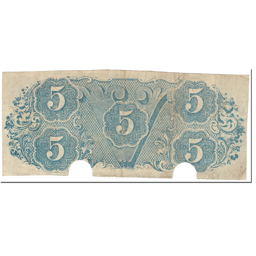 Banknote, Confederate States of America, 5 Dollars, 1863, 1863-04-06, Richmond