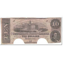 Biljet, Confederale Staten van Amerika, 10 Dollars, 1862, 1862-12-02, Richmond