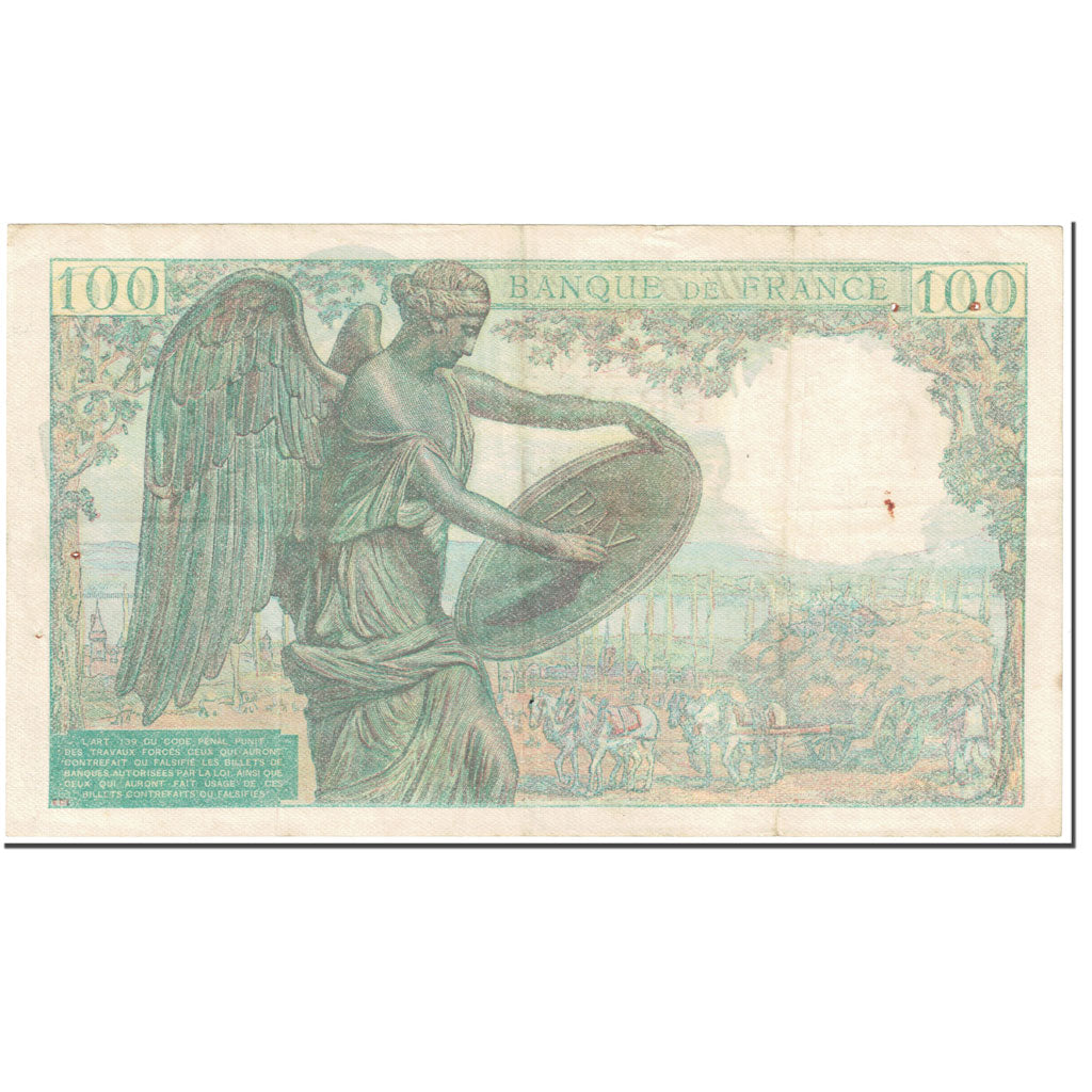 France, 100 Francs, Descartes, 1942, 1942-05-15, TTB, Fayette:27.1, KM:101a