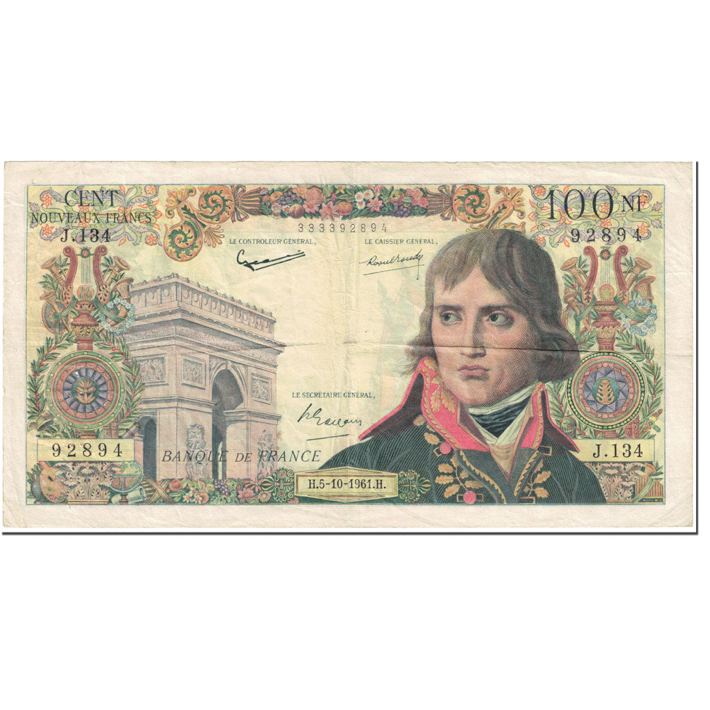 France, 100 Nouveaux Francs, Bonaparte, 1961, 1961-10-05, TB, Fayette:59.12