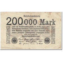 Banknote, Germany, 200,000 Mark, 1923, 1923-08-09, KM:100, VF(20-25)