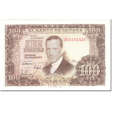 Banknote, Spain, 100 Pesetas, 1955, Old date (1953-04-07), KM:145a, UNC(63)