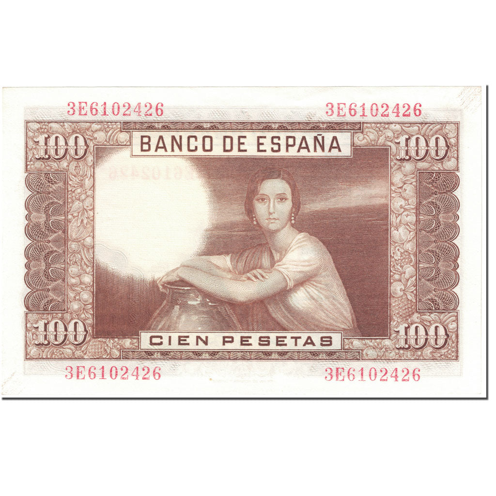 Banknote, Spain, 100 Pesetas, 1955, Old date (1953-04-07), KM:145a, UNC(63)