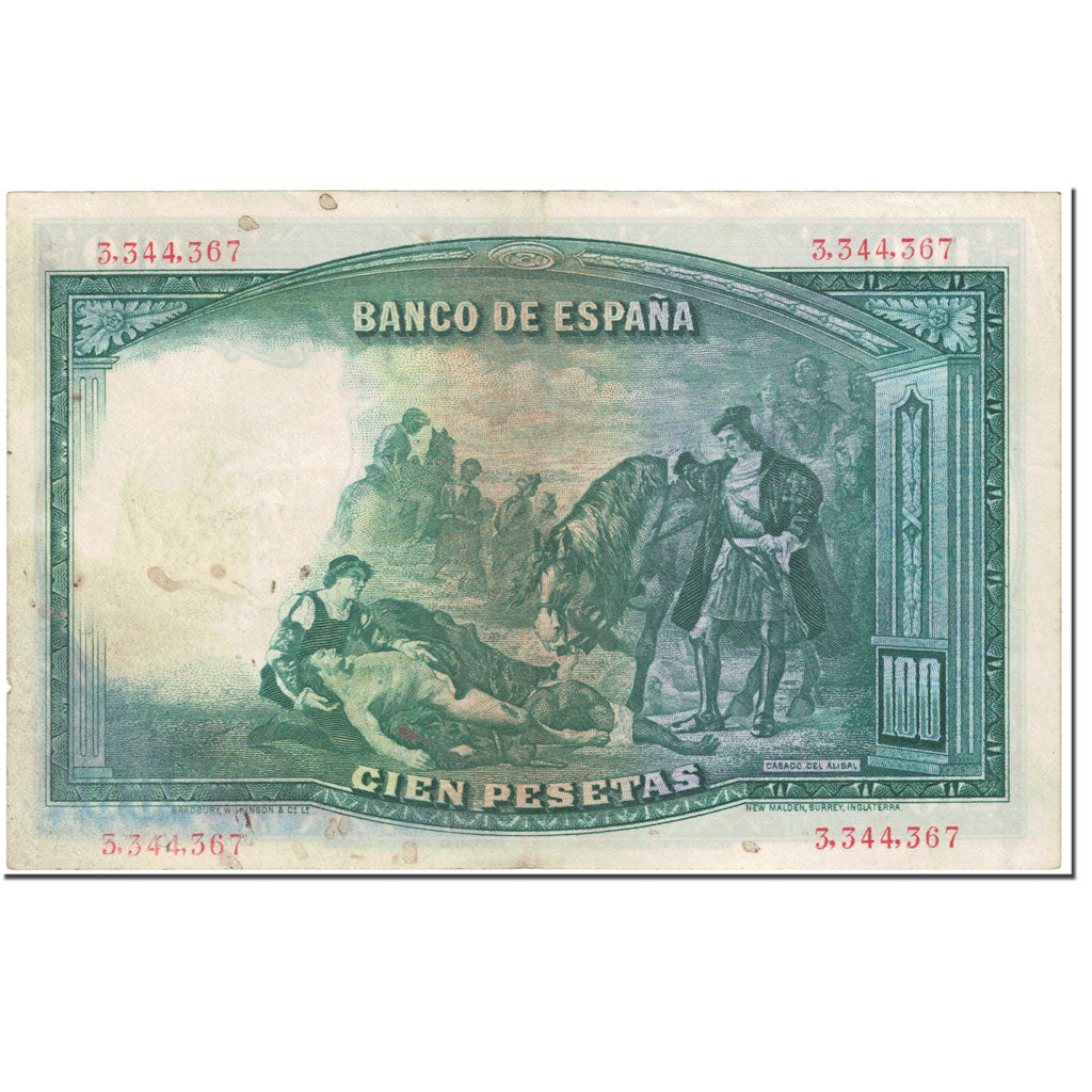 Banconote, Spagna, 100 Pesetas, 1931, 1931-04-25, KM:83, BB