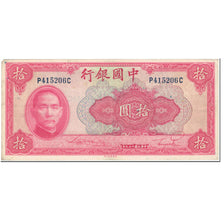 Banknote, China, 10 Yüan, 1940, Undated (1940), KM:85a, VF(20-25)