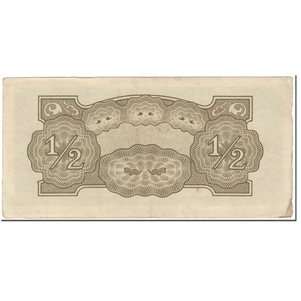 Billete, 1/2 Rupee, 1942, Birmania, Undated (1942), KM:13b, BC