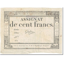 France, 100 Francs, 1795, Goussu, 18 Nivose An III (7.1.1795)., B, KM:A78