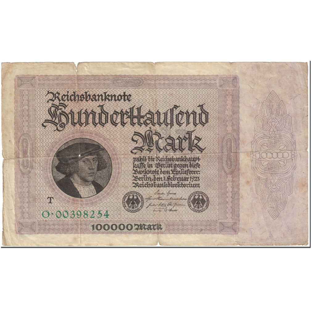 Banknote, Germany, 100,000 Mark, 1923, 1923-02-01, KM:83c, AG(1-3)
