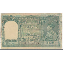Banknote, Burma, 10 Rupees, 1938, undated (1938), KM:5, VF(30-35)