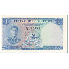 Geldschein, Ceylon, 1 Rupee, 1951, 1951-01-20, KM:47, UNZ-