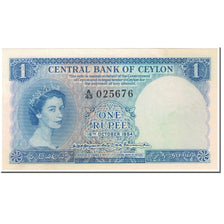 Banknot, Cejlon, 1 Rupee, 1954, 1954-10-16, KM:49a, AU(55-58)