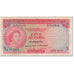 Banknote, Ceylon, 5 Rupees, 1954, 1954-10-16, KM:54, VF(20-25)