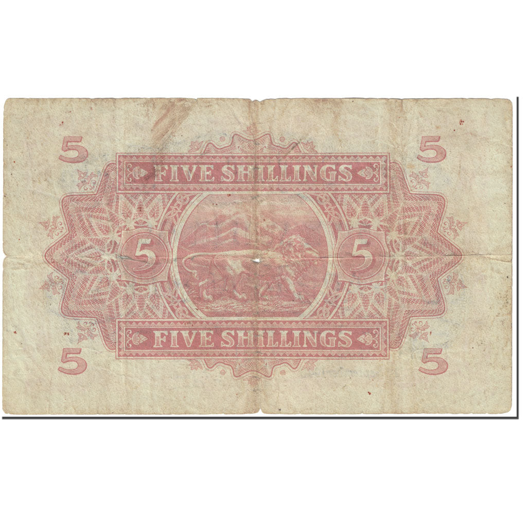 Banknote, EAST AFRICA, 5 Shillings, 1943, 1943-09-01, KM:28b, VG(8-10)