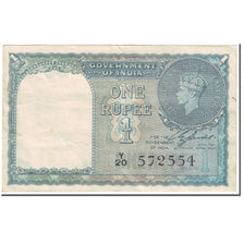 Banknote, India, 1 Rupee, 1940, Undated (1940), KM:25a, EF(40-45)