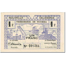 Banknote, New Caledonia, 1 Franc, 1942, 1942-07-15, KM:52, EF(40-45)