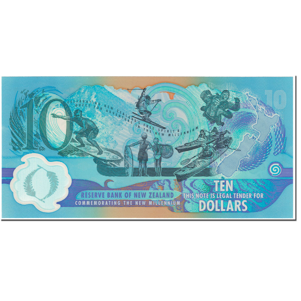 Billete, 10 Dollars, 2000, Nueva Zelanda, UNDATED (2000), KM:190a, UNC