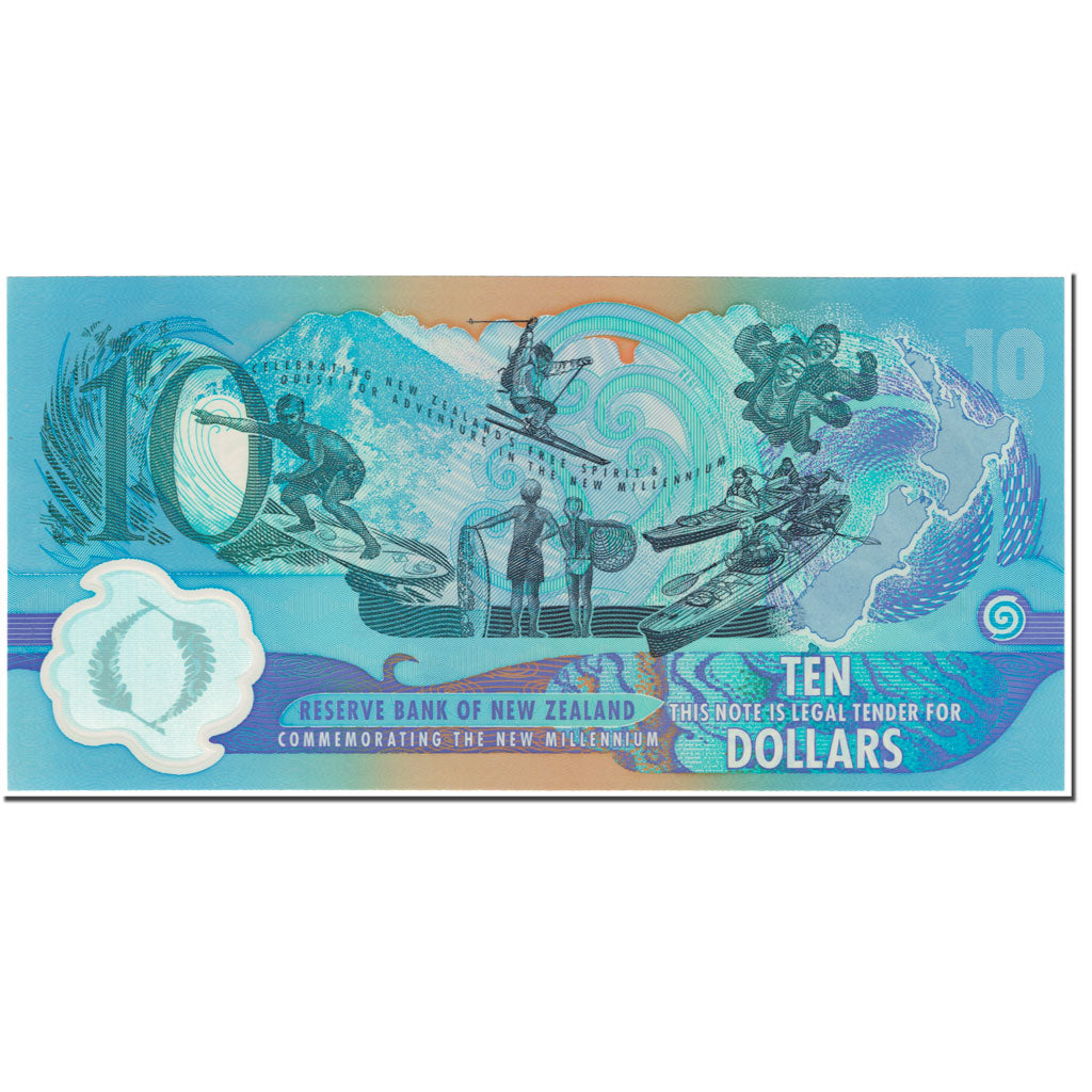 Billet, Nouvelle-Zélande, 10 Dollars, 2000, UNDATED (2000), KM:190a, NEUF